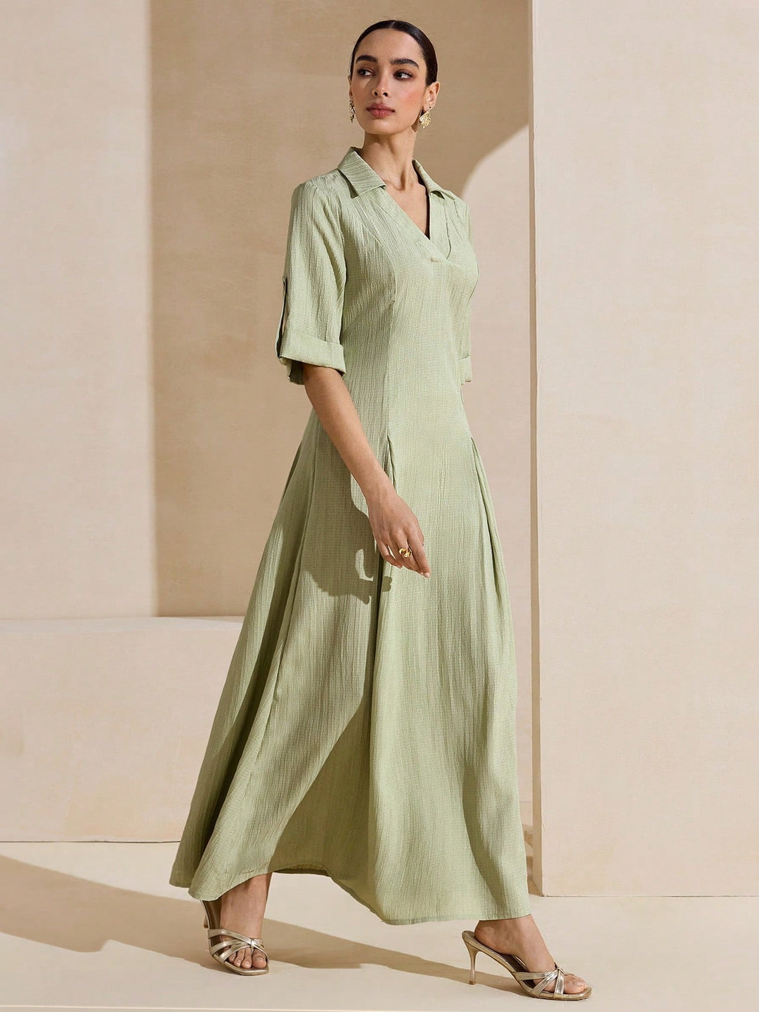 Rochie maxi SHEIN, verde