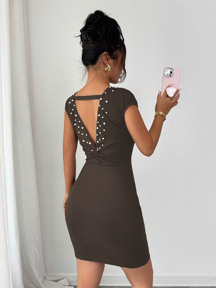 Rochie scurtă SHEIN, maro