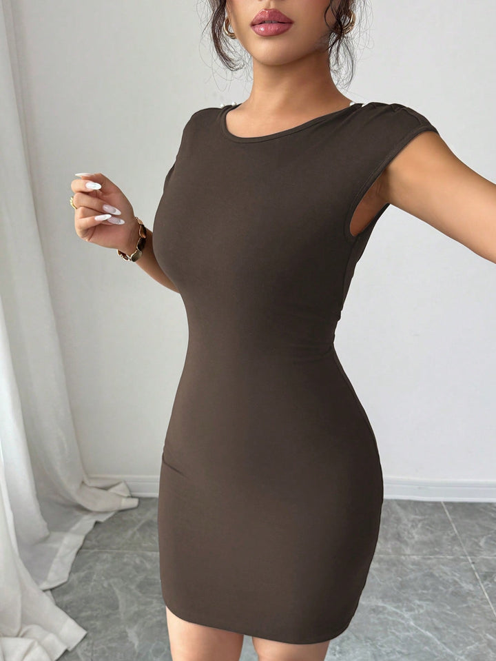 Rochie scurtă SHEIN, maro