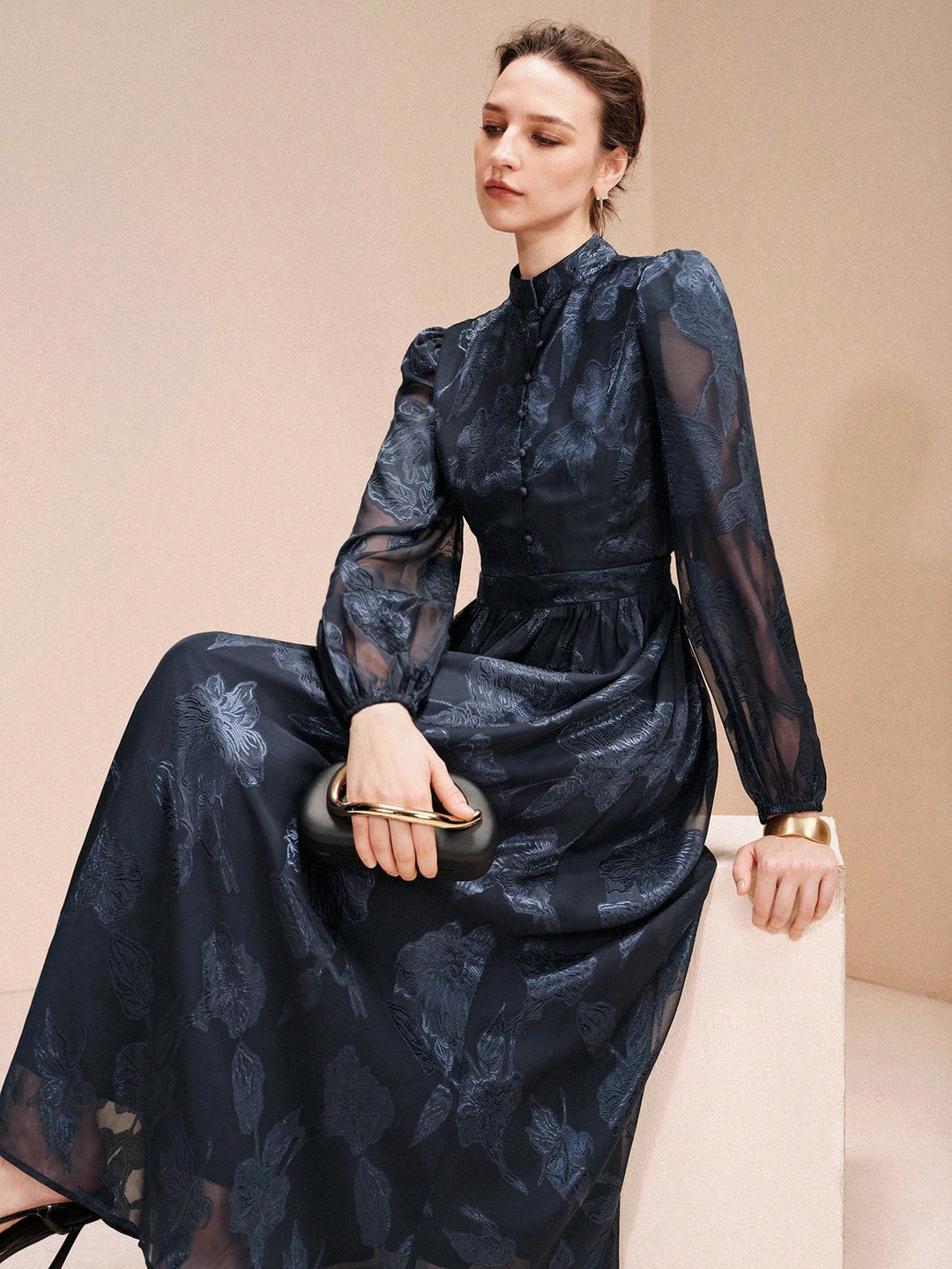SHEIN maxi ruha, kék