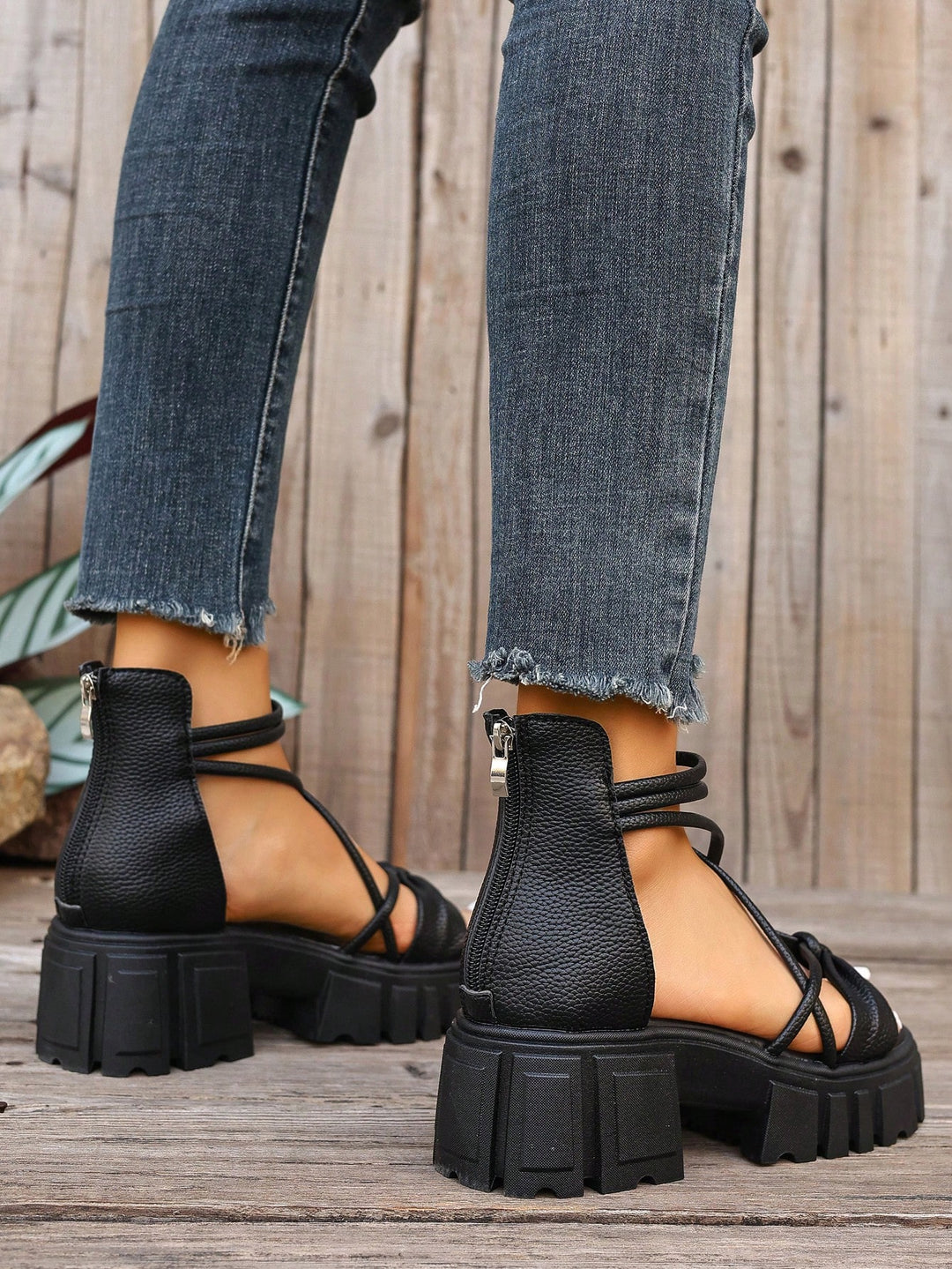 Sandale SHEIN, negru