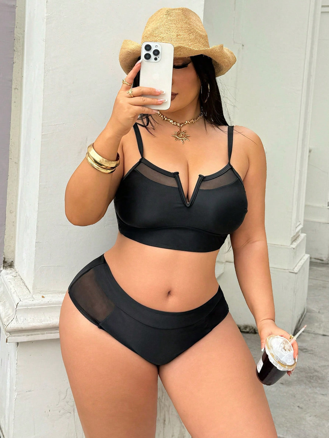 Set bikini de baie SHEIN, negru