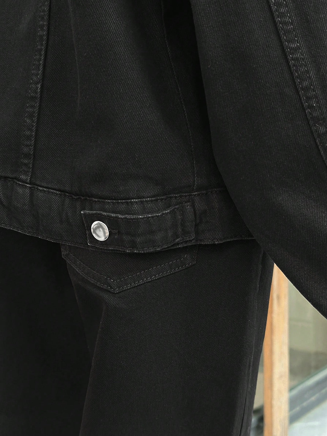 Jachetă denim SHEIN, negru