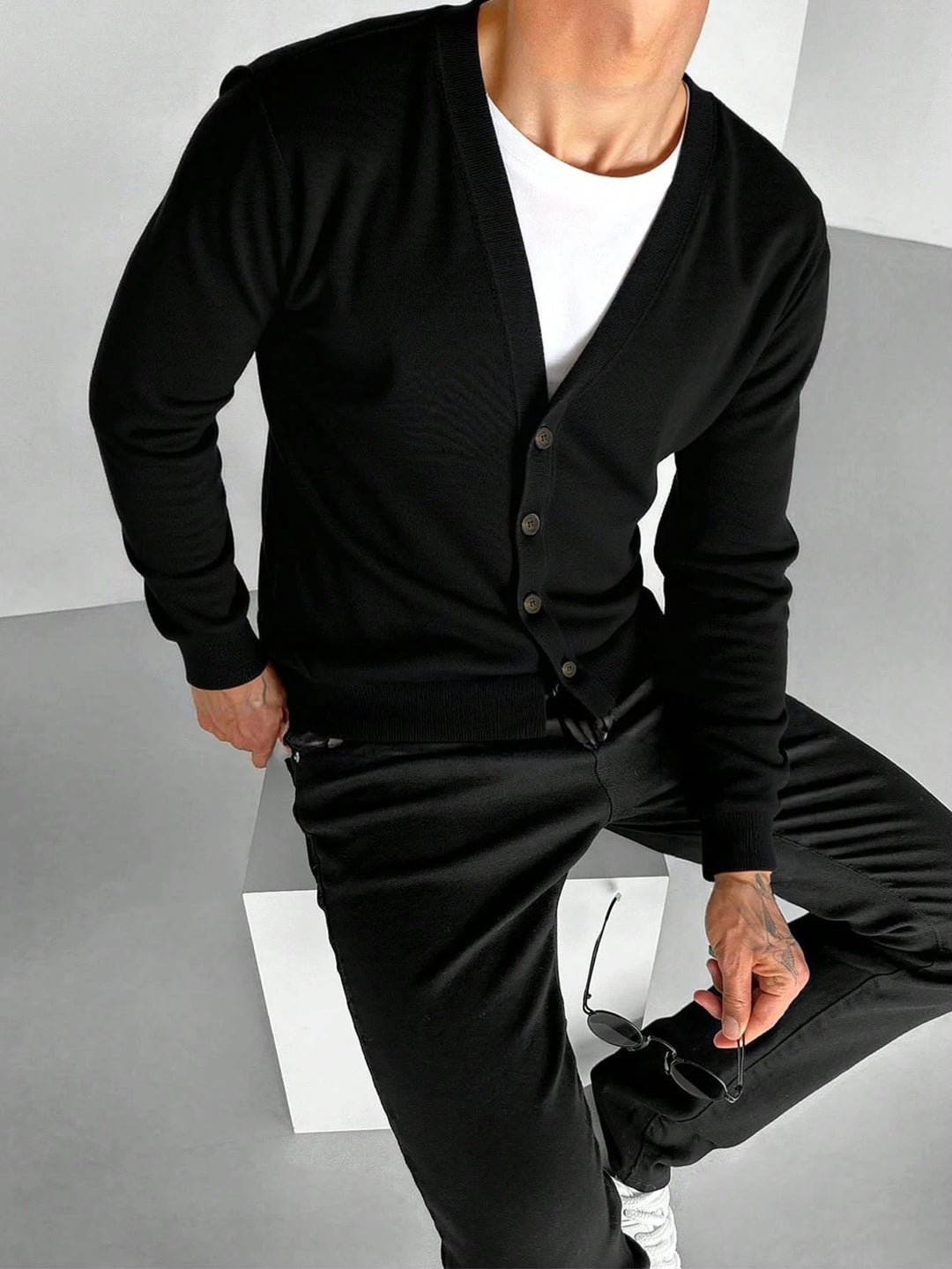 Kardigán SHEIN, fekete