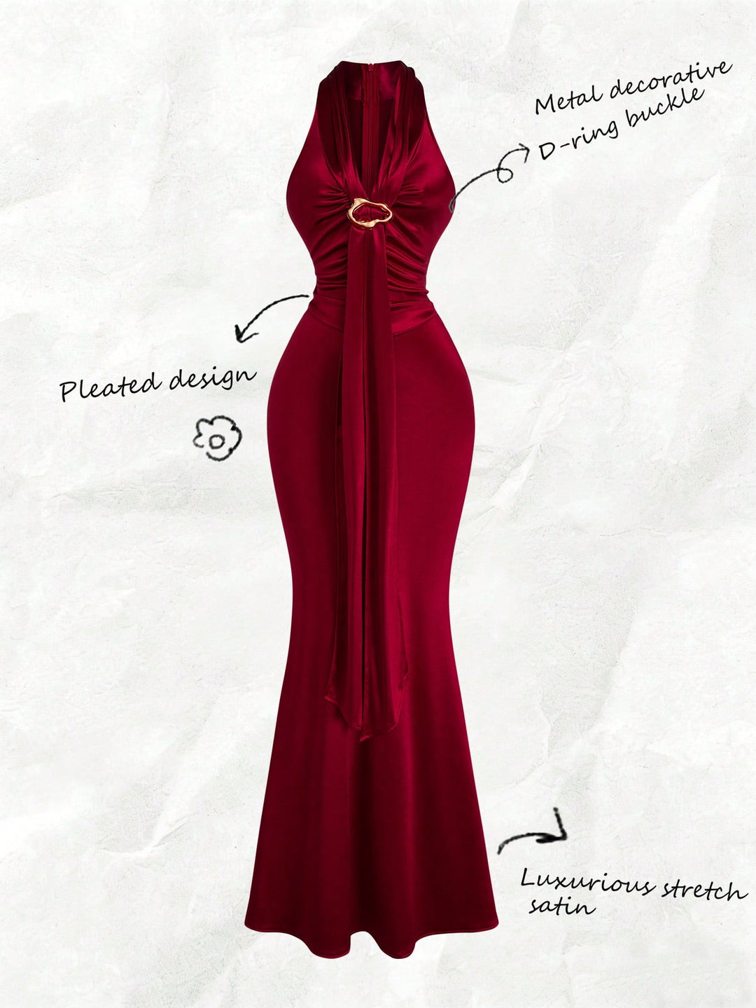 Rochie maxi SHEIN, roșu
