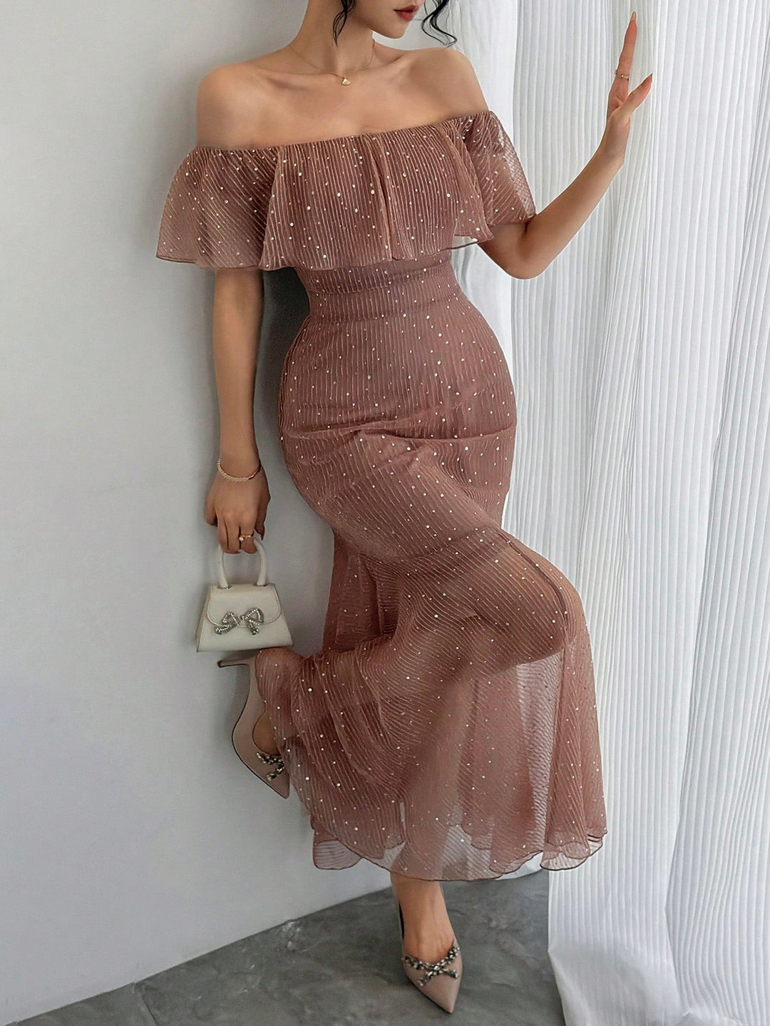 Rochie maxi SHEIN, roz