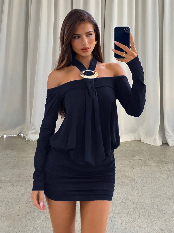 SHEIN mini ruha, kék