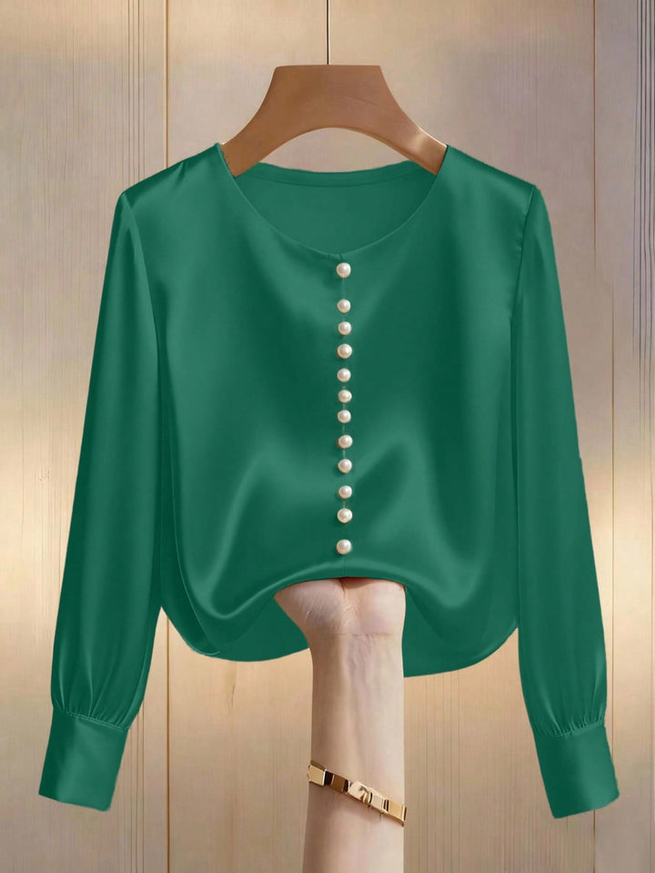 Cămașă tip bluză SHEIN, verde