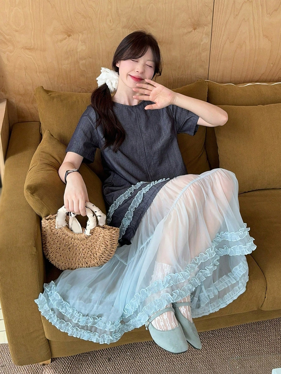 Rochie midi SHEIN, albastru