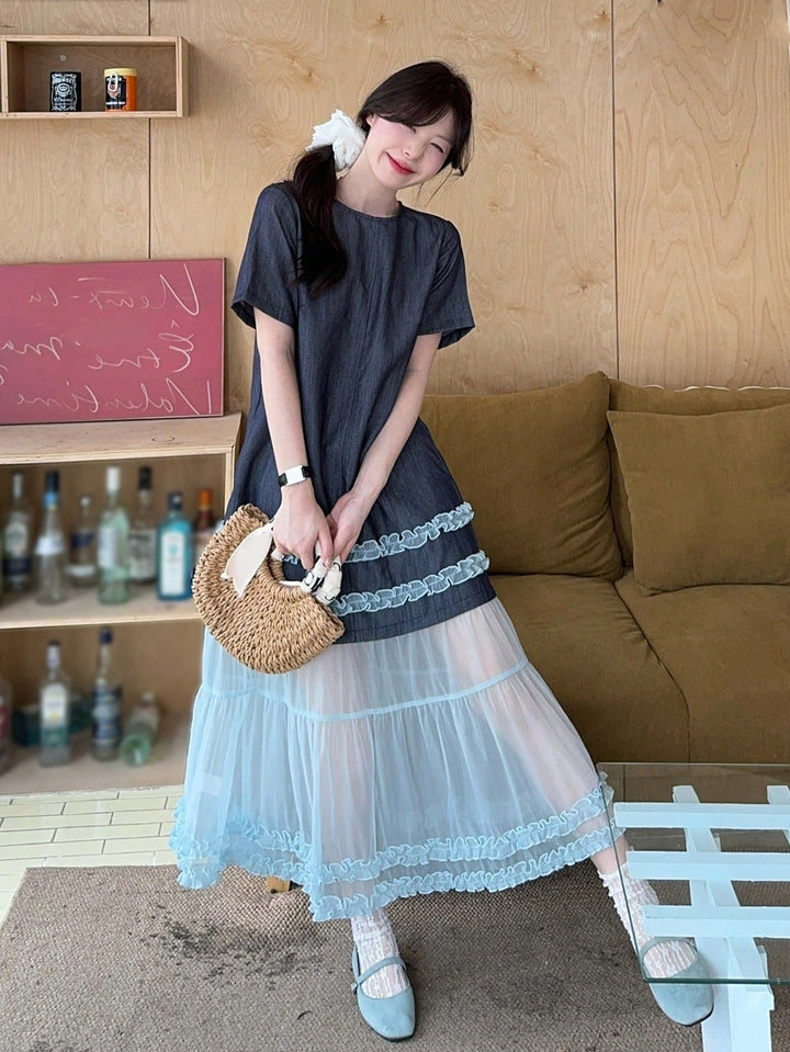 Rochie midi SHEIN, albastru