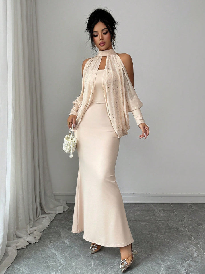 Rochie maxi SHEIN, bej