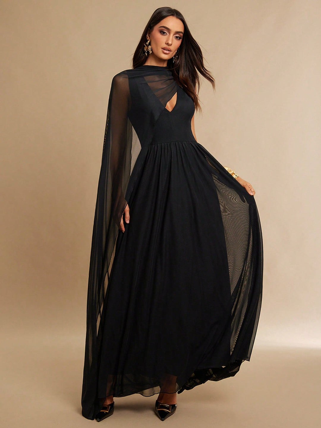 SHEIN maxi ruha, fekete
