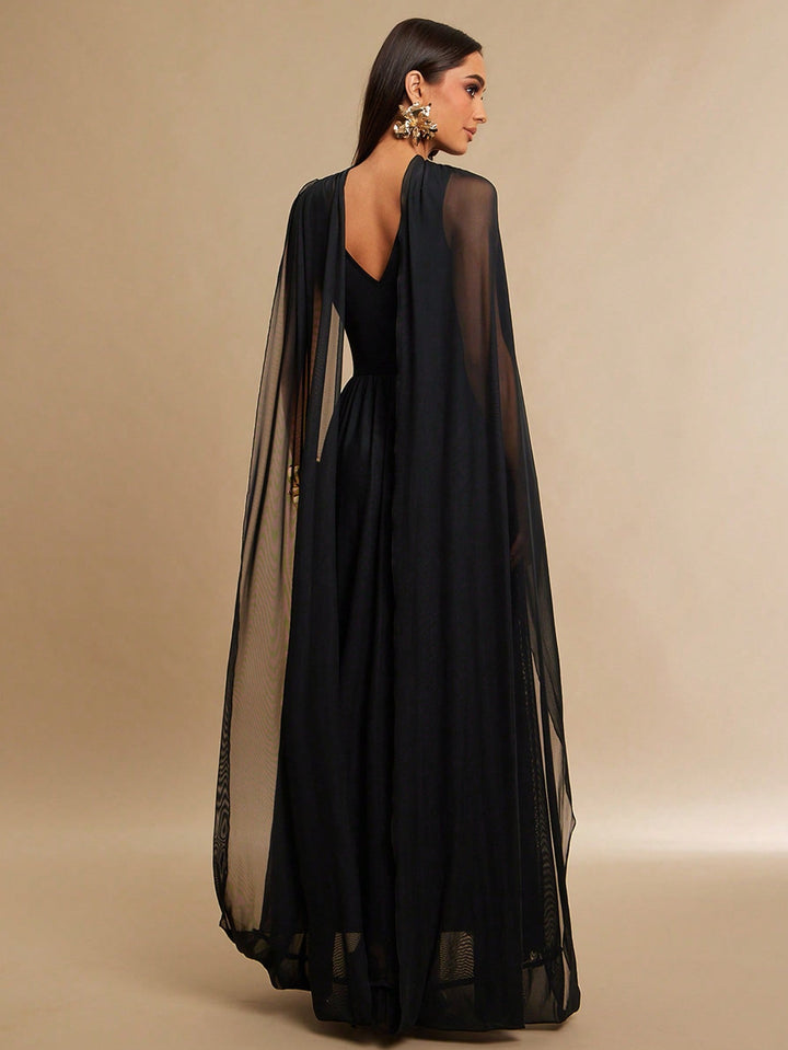 SHEIN maxi ruha, fekete