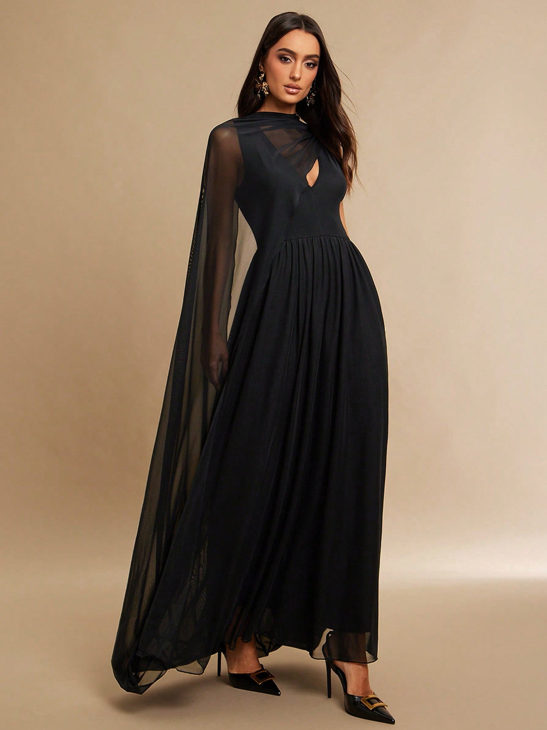SHEIN maxi ruha, fekete