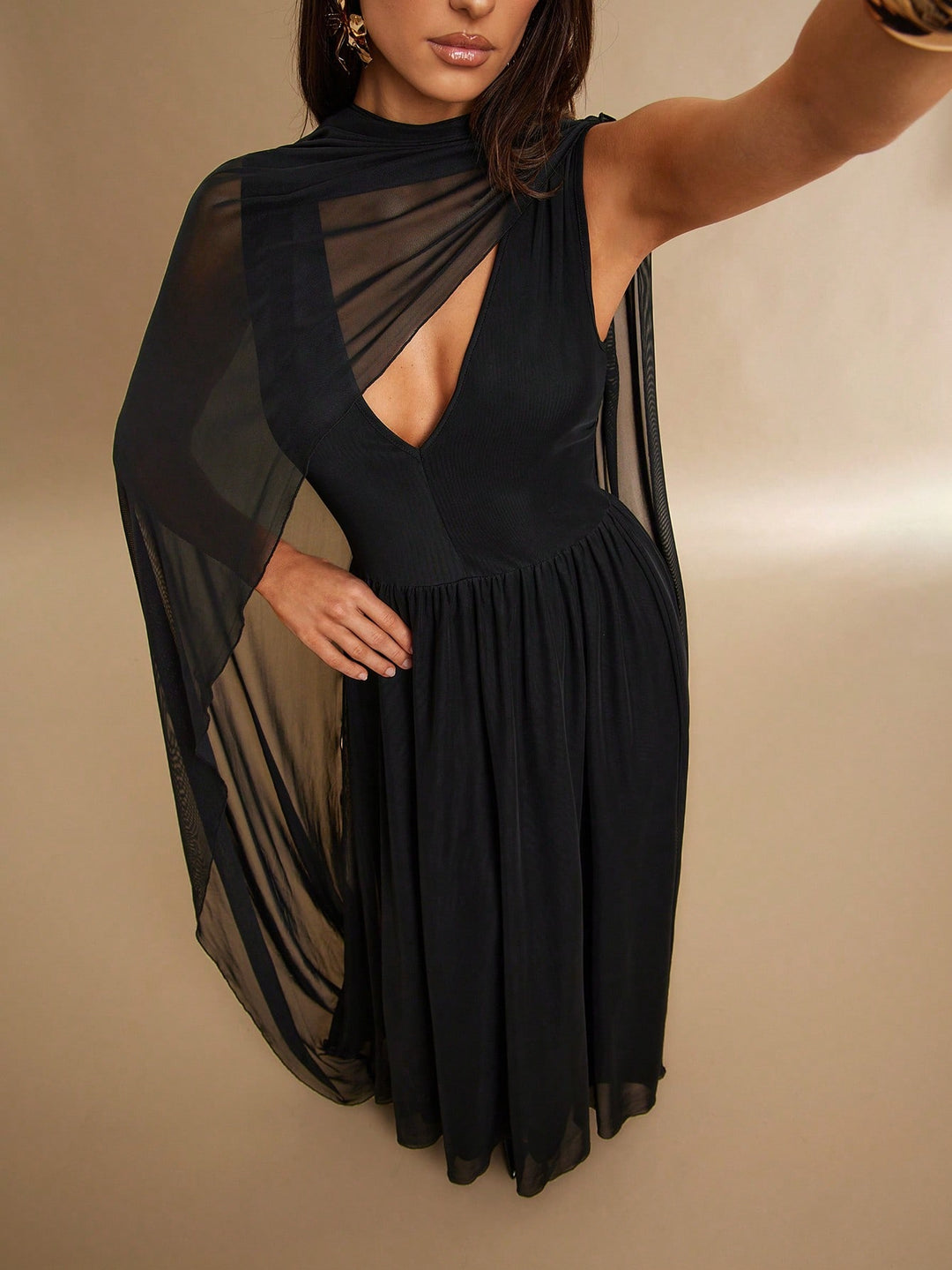 SHEIN maxi ruha, fekete