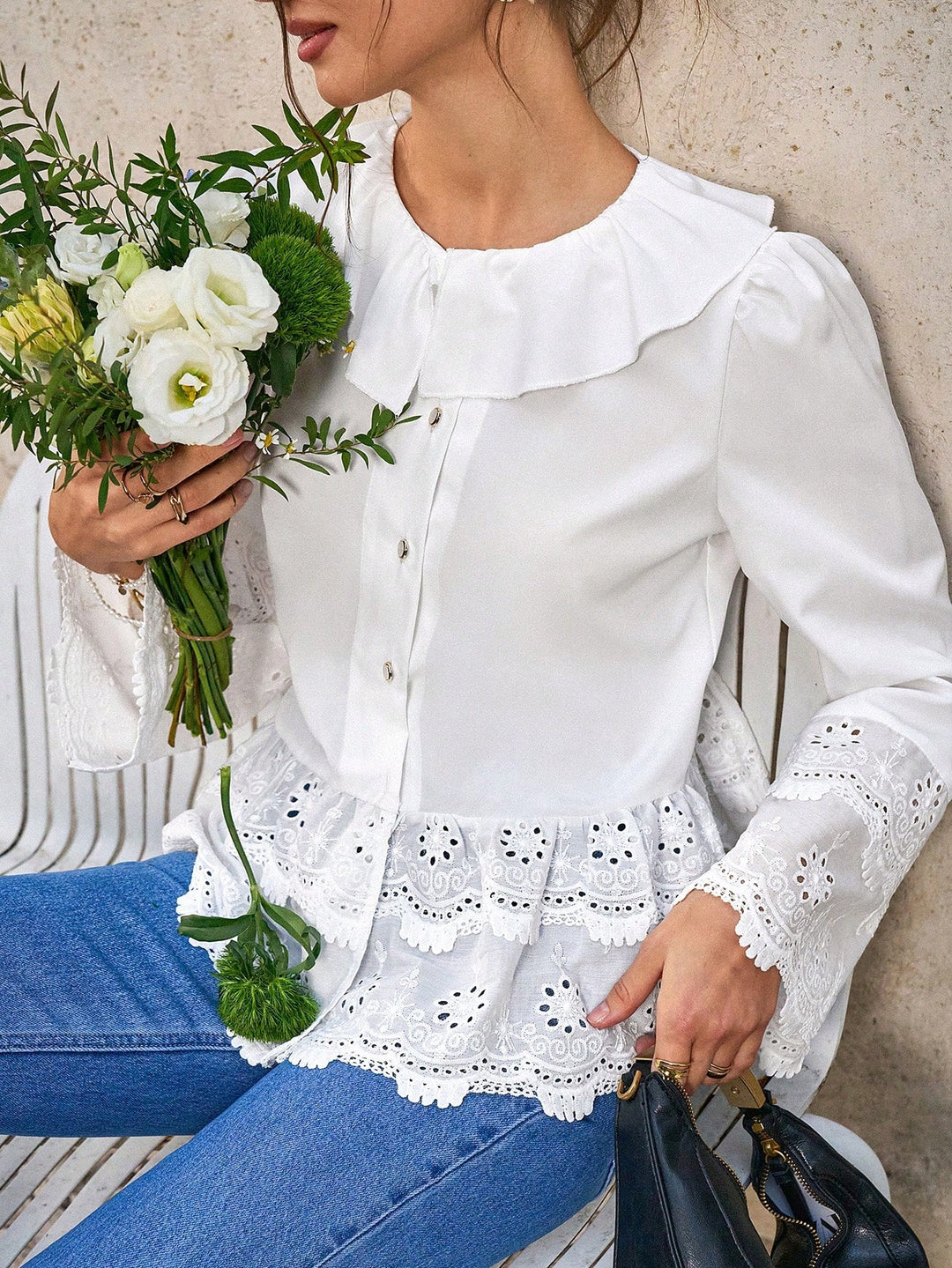 Top SHEIN, alb