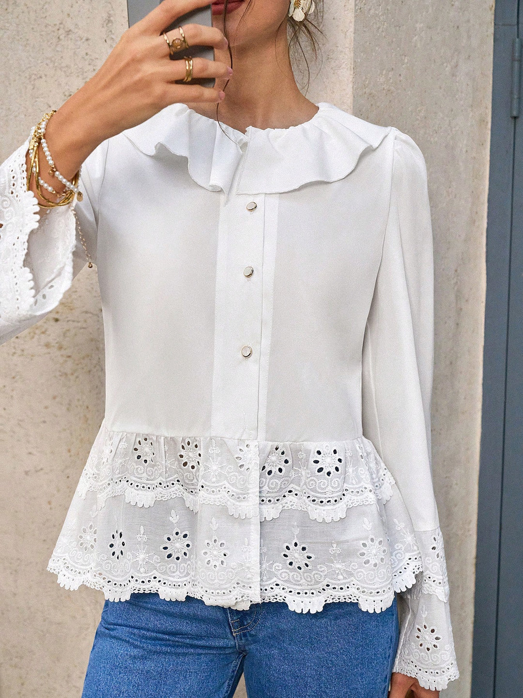 Top SHEIN, alb