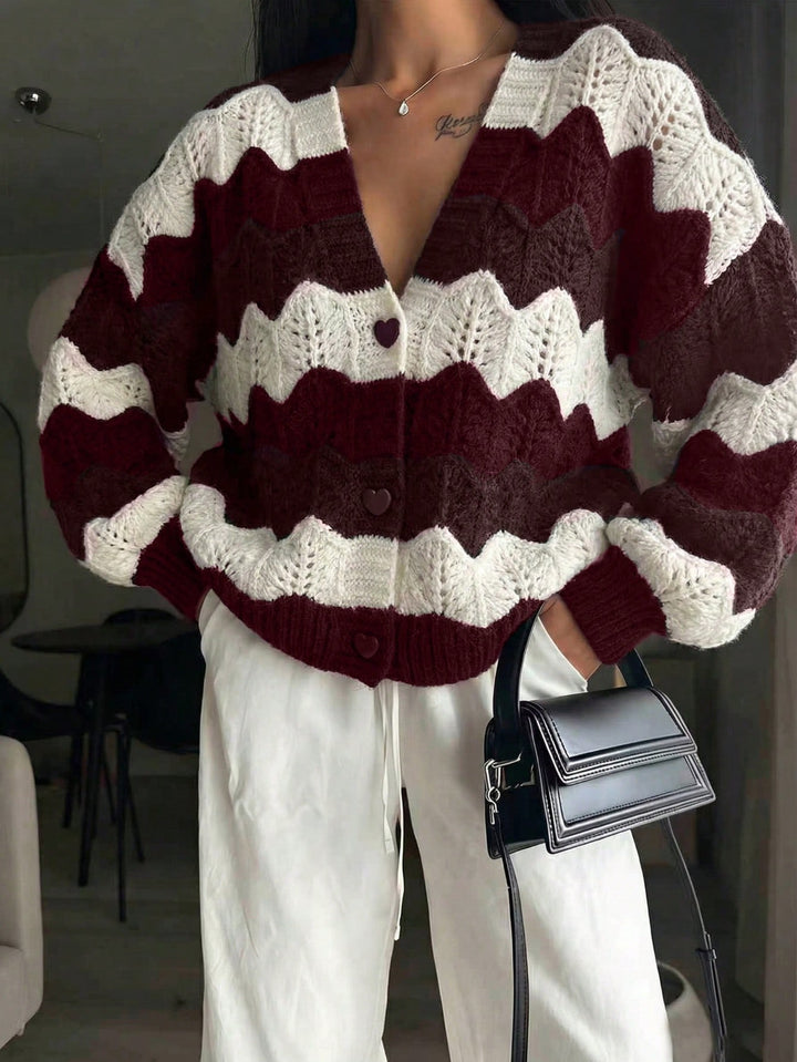 Cardigan SHEIN, vișiniu