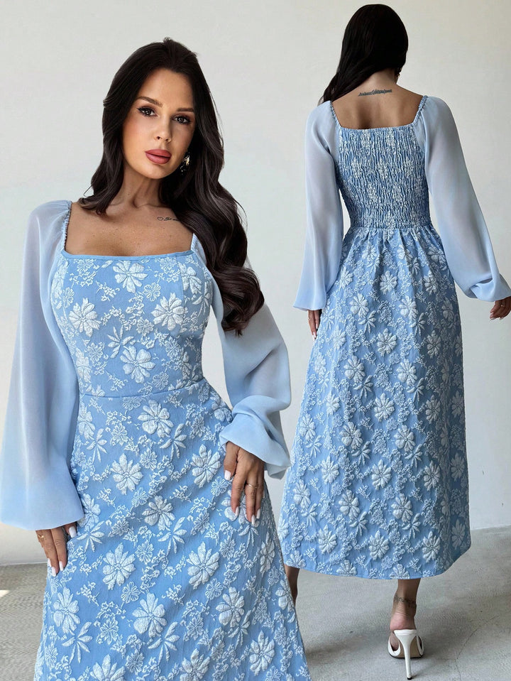 SHEIN kék midi ruha