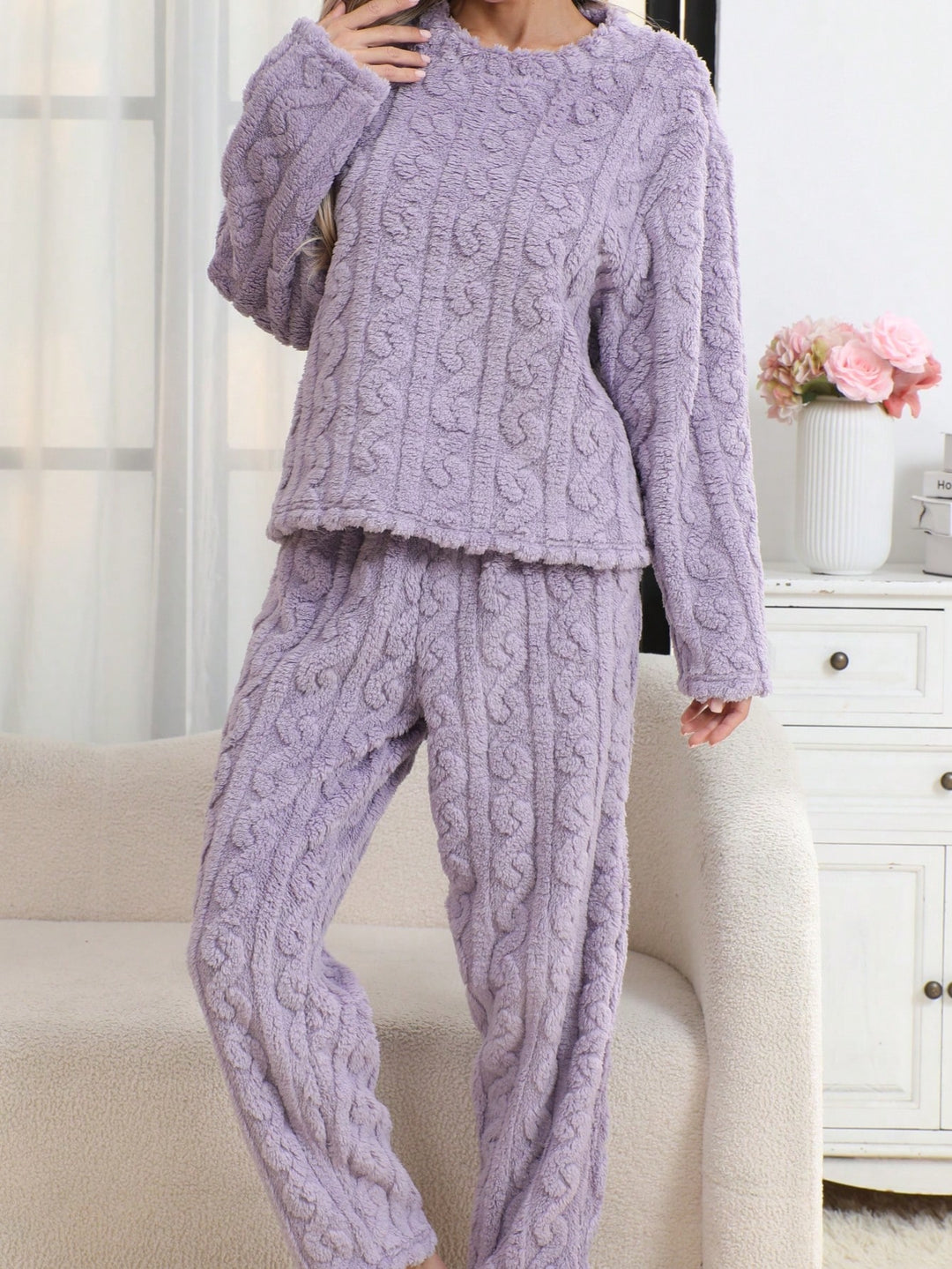 Compleu pijamale SHEIN, mov