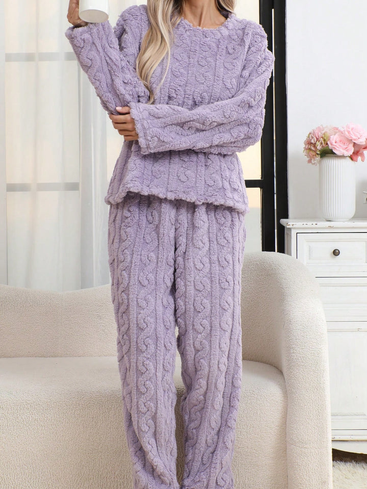 Compleu pijamale SHEIN, mov