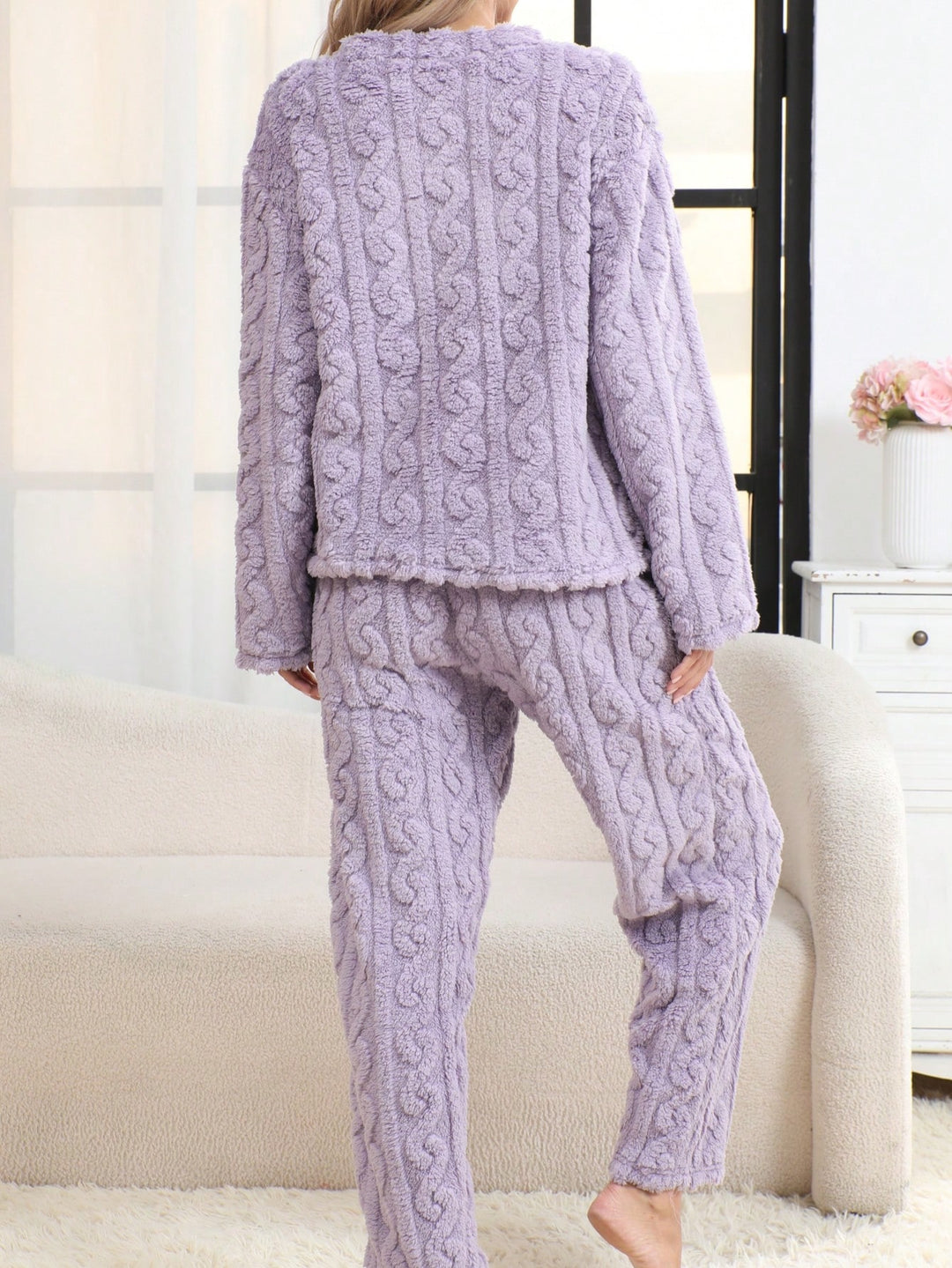 Compleu pijamale SHEIN, mov