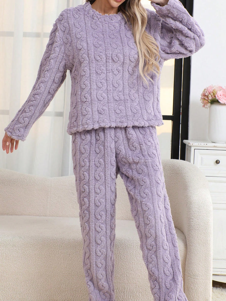 Compleu pijamale SHEIN, mov