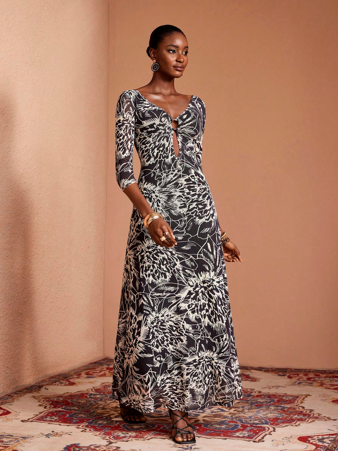 Rochie maxi SHEIN, mix culori