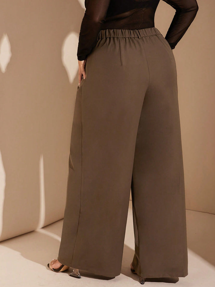 Pantaloni SHEIN, maro