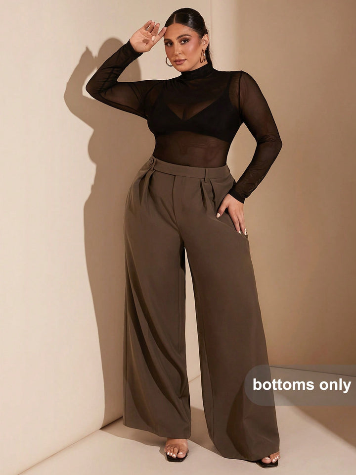 Pantaloni SHEIN, maro