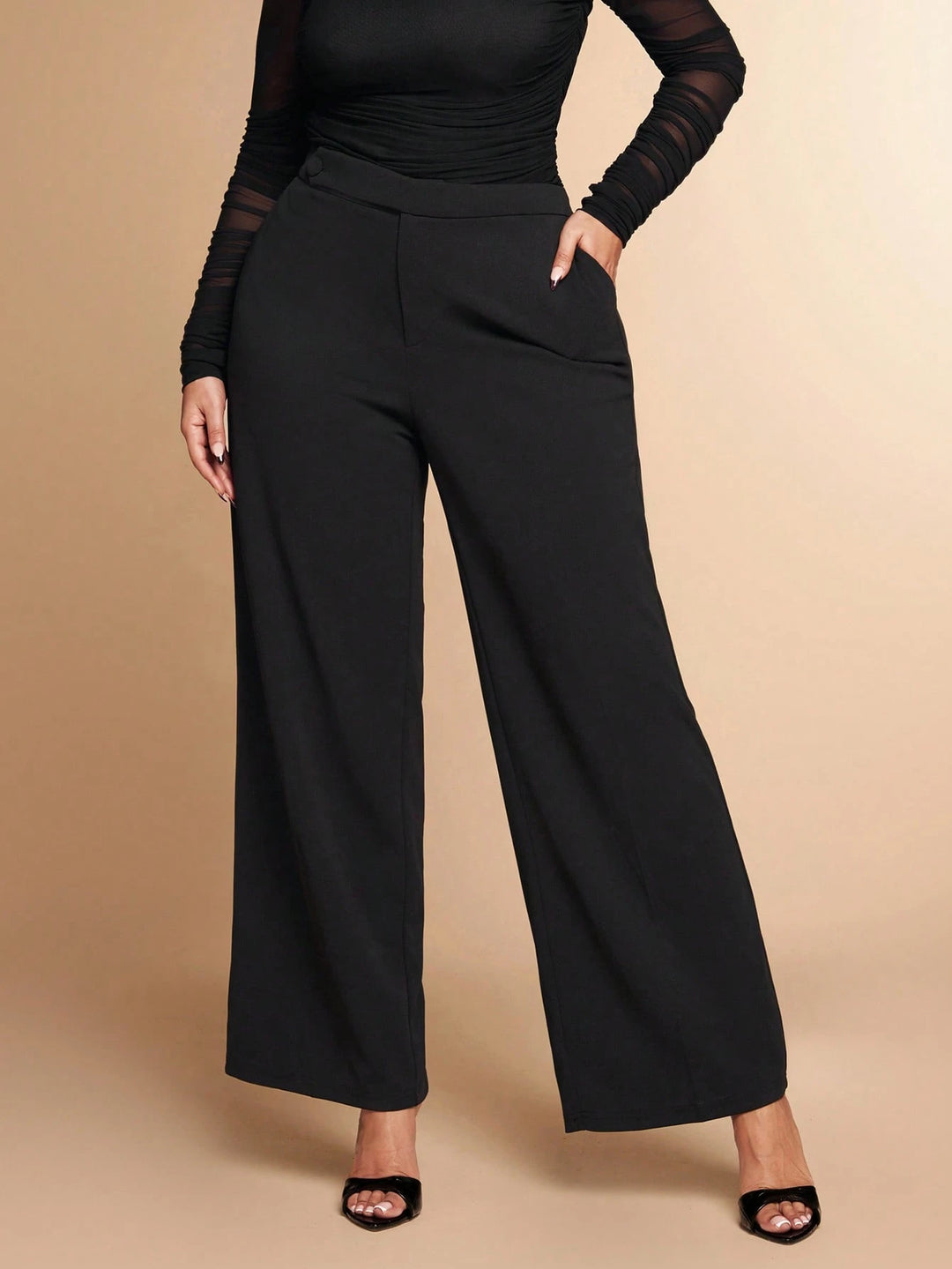 Pantaloni SHEIN, negru
