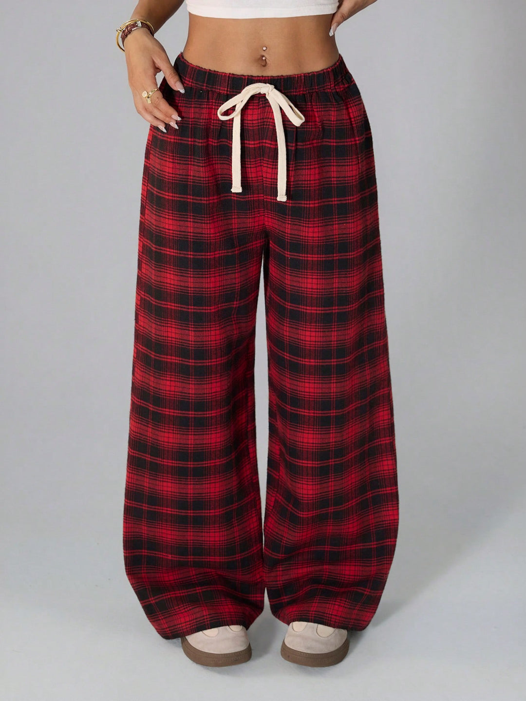 Pantaloni SHEIN, roșu