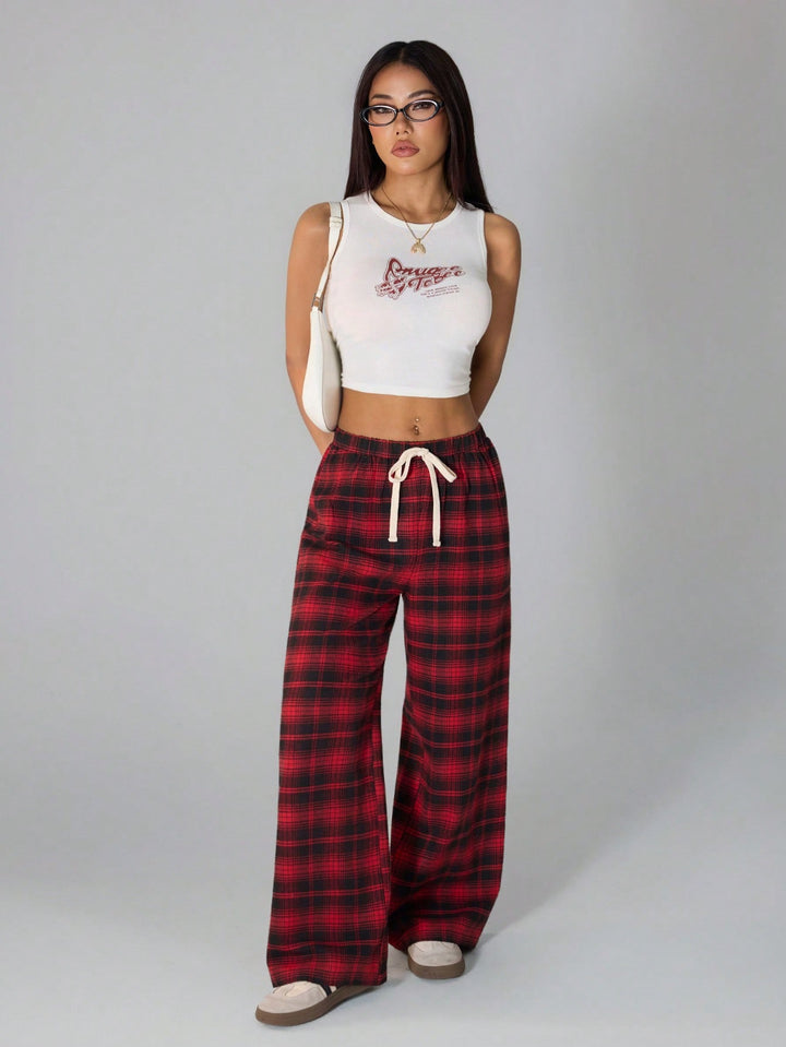 Pantaloni SHEIN, roșu