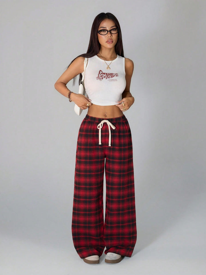 Pantaloni SHEIN, roșu