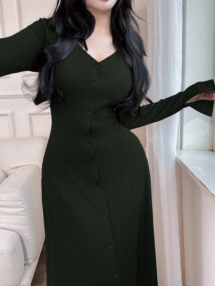 SHEIN maxi ruha, zöld