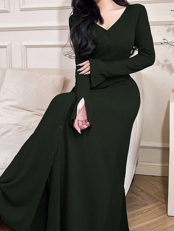 SHEIN maxi ruha, zöld