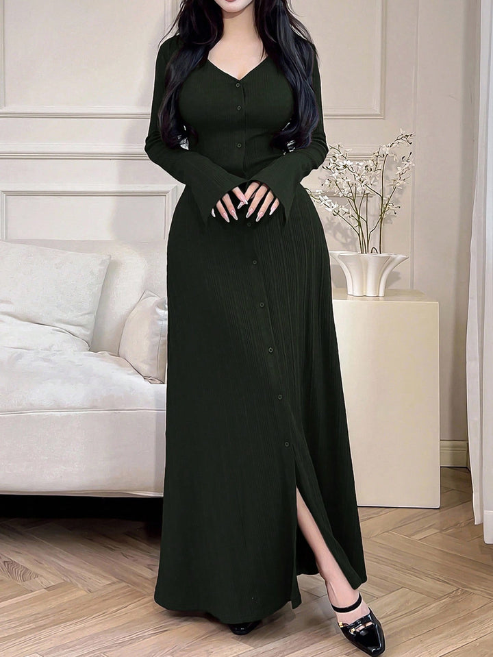 Rochie maxi SHEIN, verde
