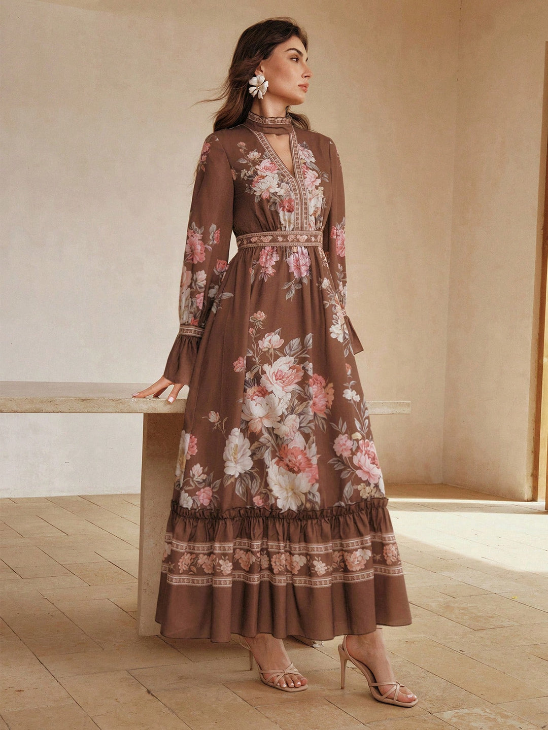 Rochie maxi SHEIN, maro