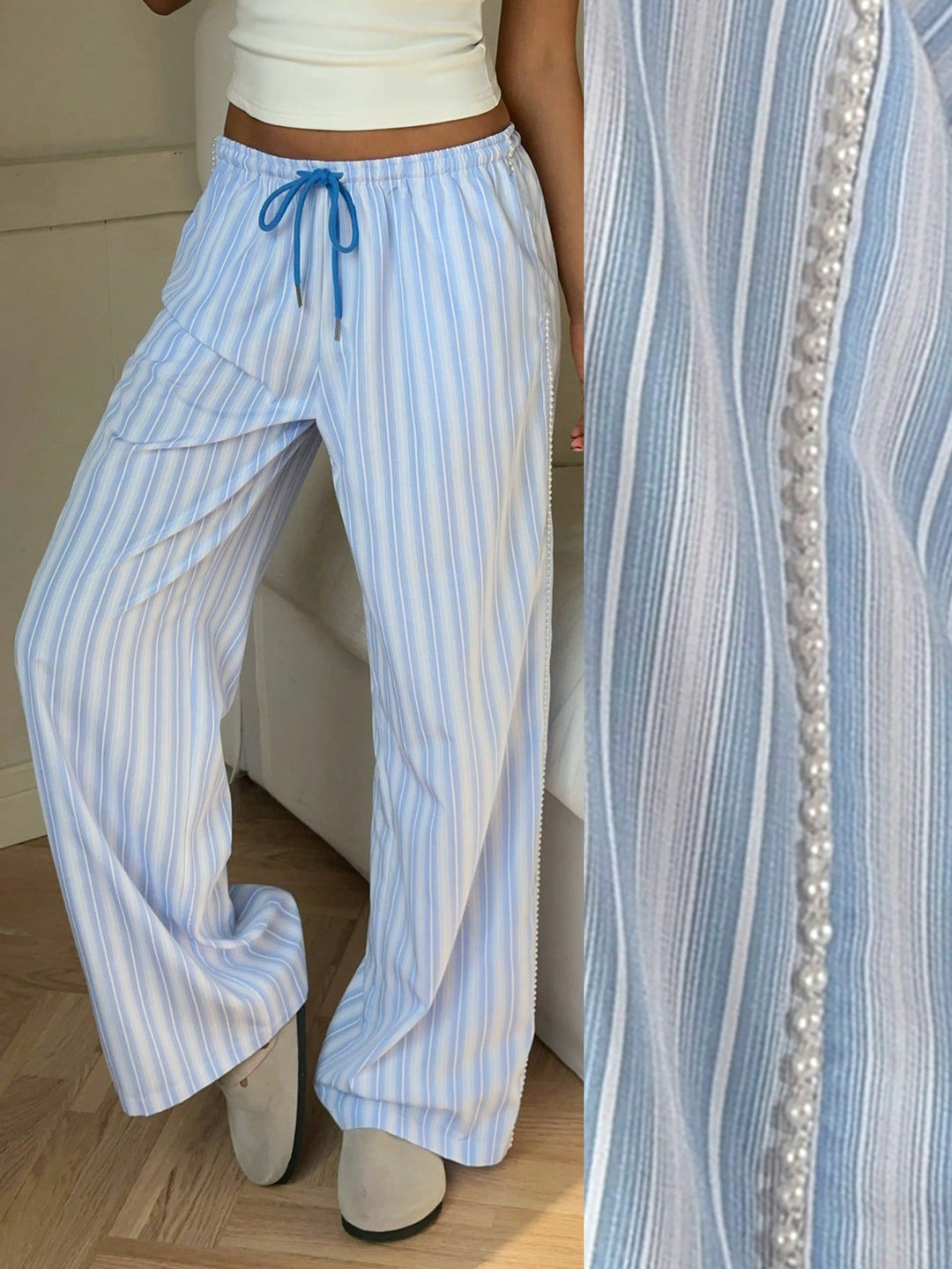 Pantaloni SHEIN, albastru