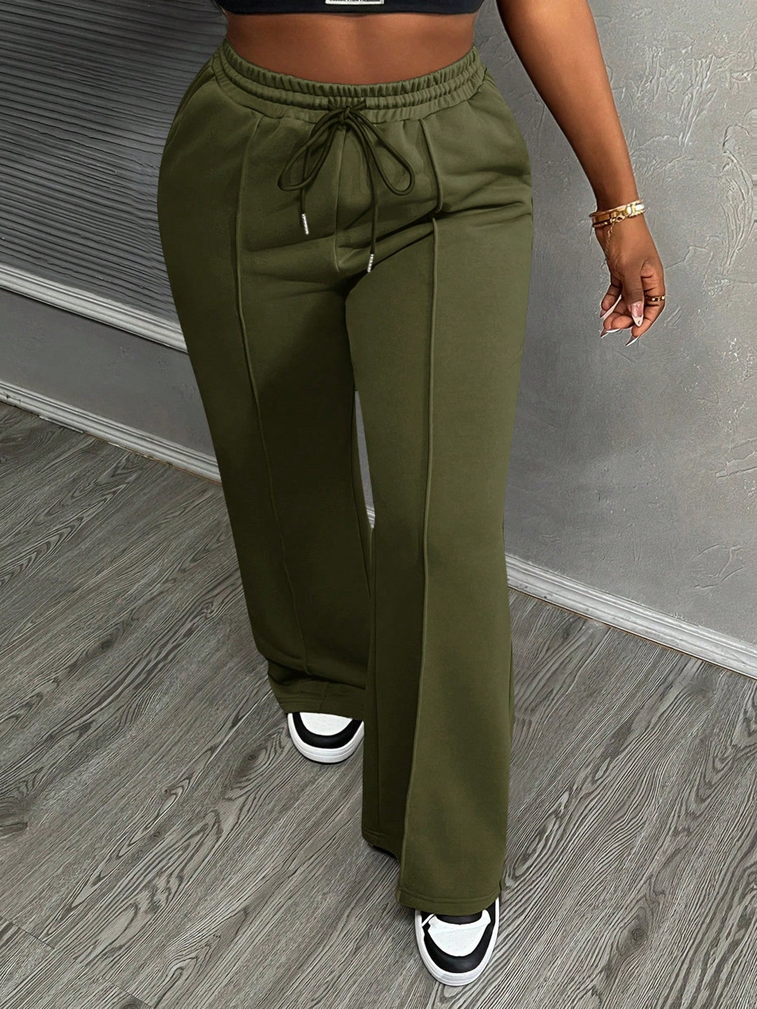Pantaloni de trening SHEIN, verde
