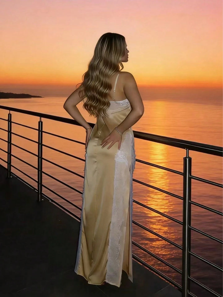 Rochie maxi SHEIN, auriu