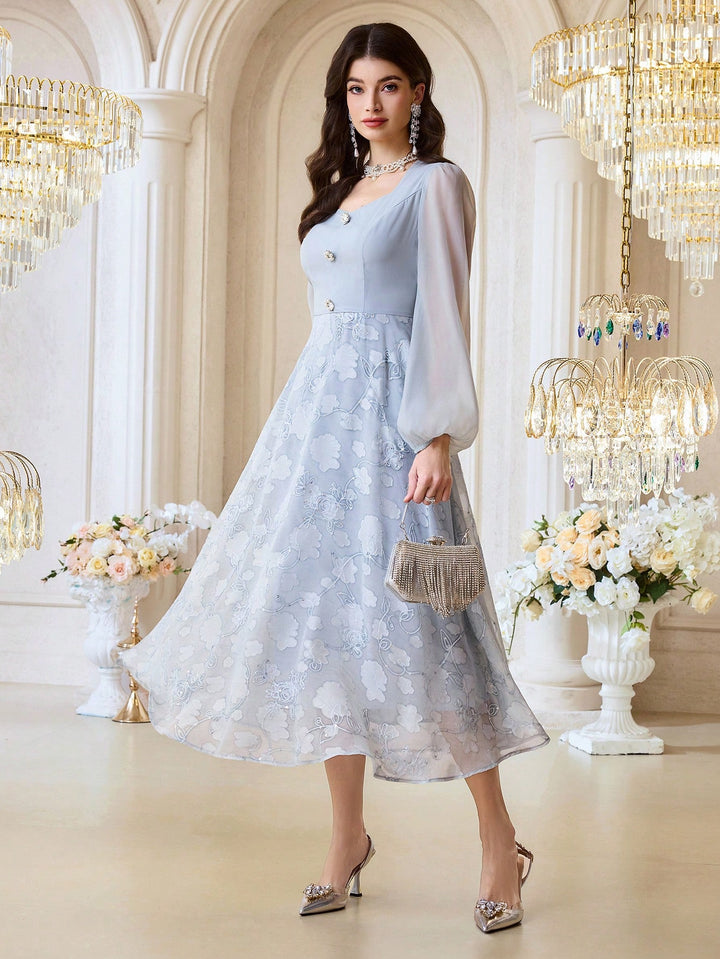 Rochie maxi SHEIN, albastru