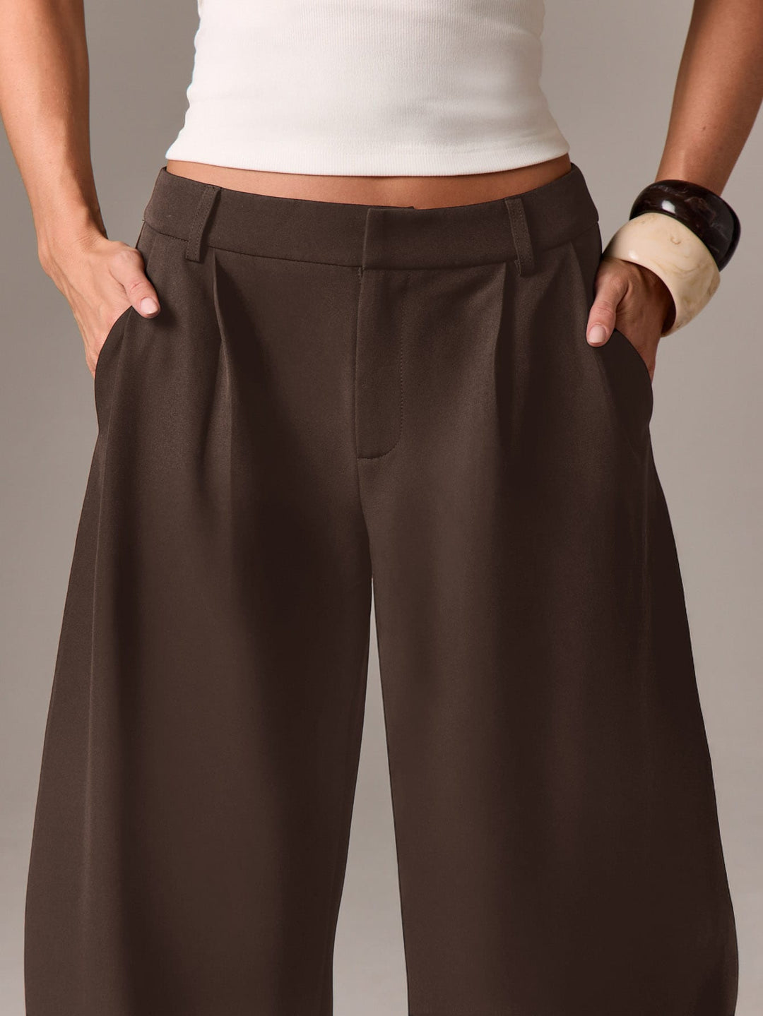 Pantalon SHEIN, maro