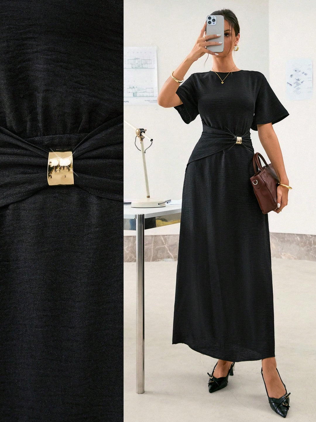 Rochie maxi SHEIN, negru