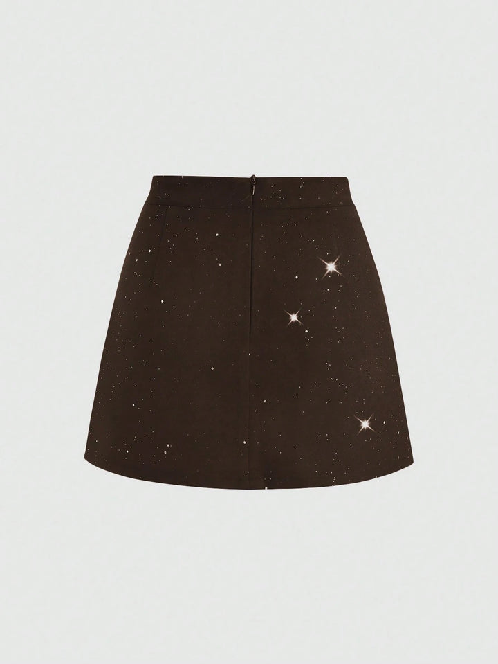 SHEIN mini szoknya, bordó