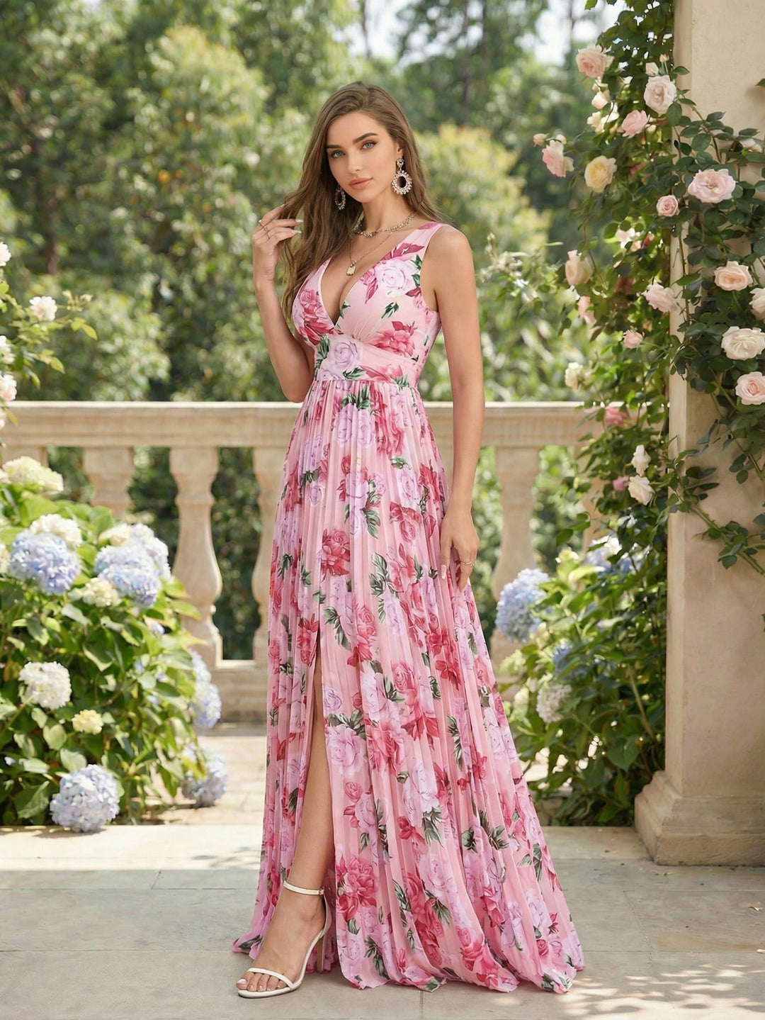 Rochie maxi SHEIN, mix culori