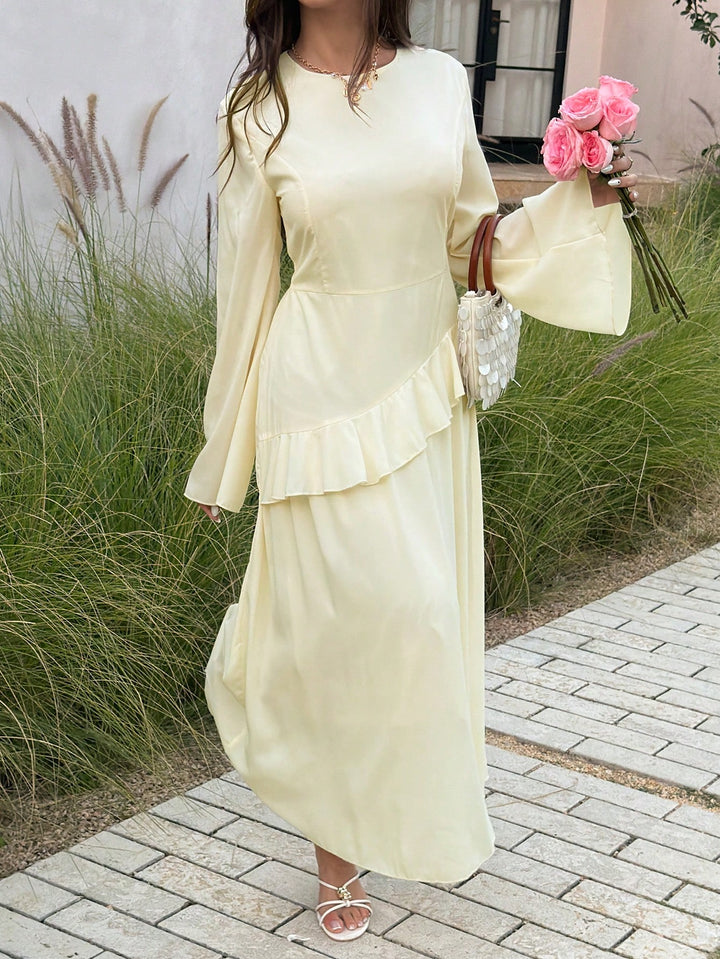 Rochie maxi SHEIN, bej