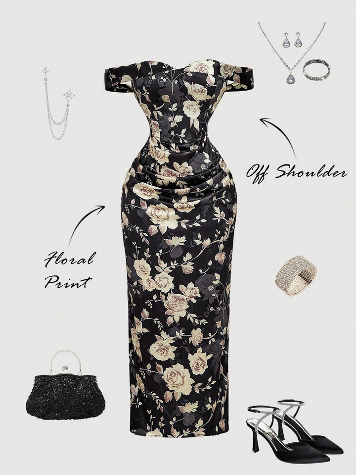 Rochie maxi SHEIN, mix culori