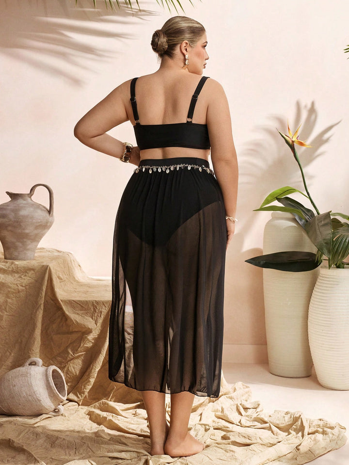 Set bikini de baie SHEIN, negru