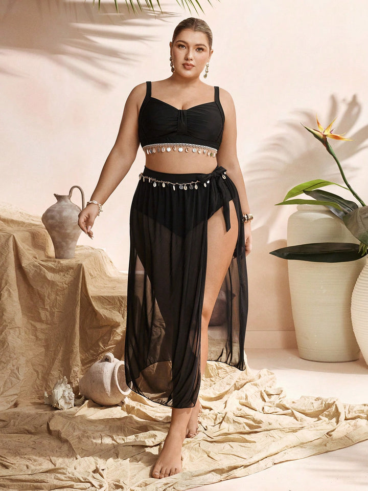 Set bikini de baie SHEIN, negru